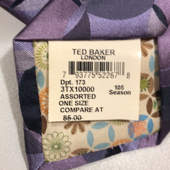 Ted Baker Tie-Purple/ Black - Picture 8 of 10